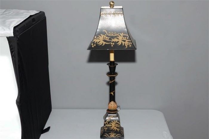 72. Decorative Tole Column Lamp