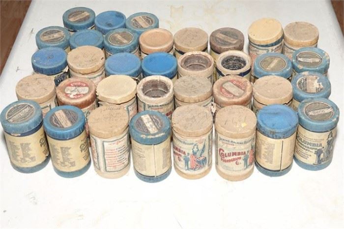 79. Lot of 35 COLUMBIA PHONOGRAPH Storage Cylinders
