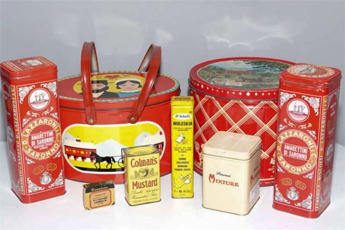 80. Eight 8 Assorted Product Tins