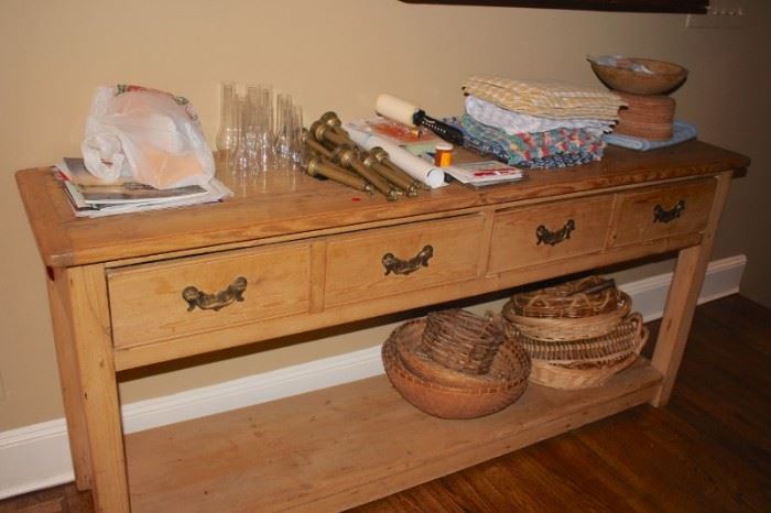Console Table with 4 Drawers, Linens and more