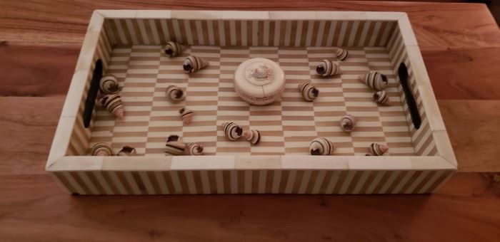 Decorative Tray with Shells