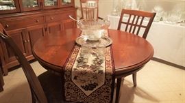 Dining room table close up