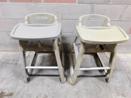 2 Plastic High Chairs
