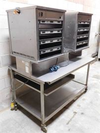 Frymaster Dual Pass Through Warmer Mounted on Stai ...