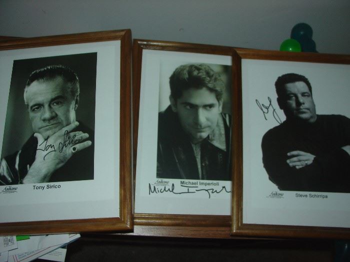 authentic signed Sopranos (Series) Actors Posters- framed