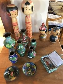 Cloisonne, Asian Bobble Heads