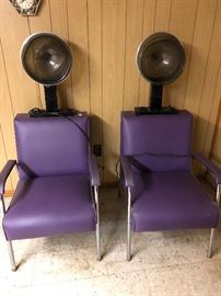 Pretty purple chairs in good shape 