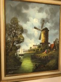 Signed Dutch Oil Painting