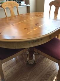 Nice Hand Paited Pine Table and Chairs
