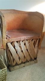 Handmade leather chair