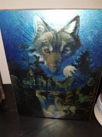wolf cover wooden box