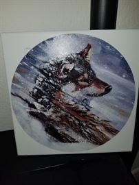 winter wolf on ceramic tile