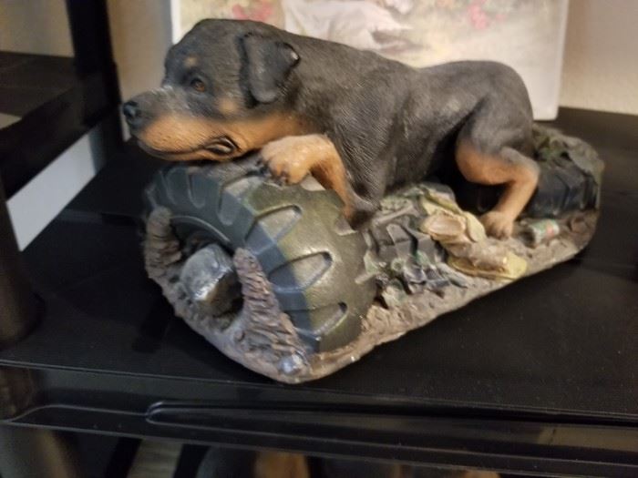 junkyard rottweiler figurine
