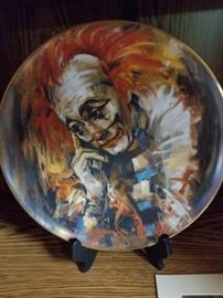 the clown cries too painted plate