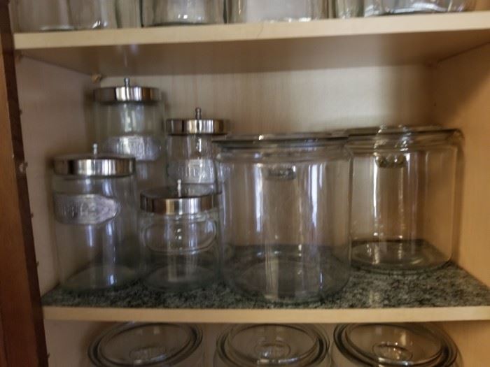 large glass jars