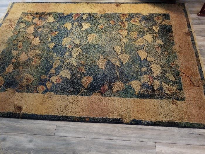 leaf design rug