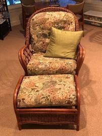 EVERGLADE WICKER ROCKER AND OTTOMAN