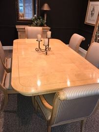 HENREDON FORMAL DINING TABLE WITH 6 CHAIRS 76"L x 44"W x 30"H