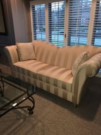 KRAVET SILVER LEAF WAVERLY STRIPE SOFA-89"L x 38"D x 35"H