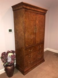 HENREDON CHARLES X COLLECTION COGNAC WARDROBE  44"W x 19"D x 80"H