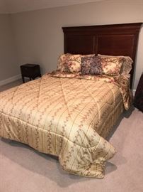 FULL SIZE WOODEN HEADBOARD-66"L x 54”H AND MATTRESS