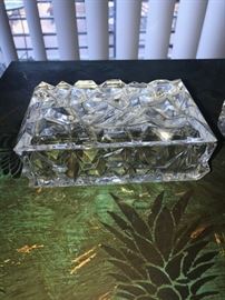 TIFFANY & CO. CRYSTAL JEWELRY TRINKET BOX