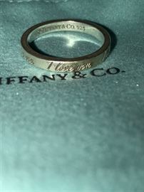 TIFFANY & CO. 925 I LOVE YOU RING-SIZE 6.5