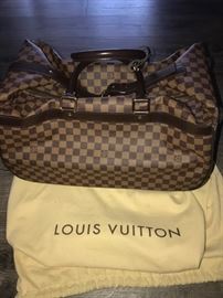 AUTHENTIC LOUIS VUITTON DAMIER EBENE EOLE 50 ROLLING DUFFLE