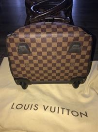 AUTHENTIC LOUIS VUITTON DAMIER EBENE EOLE 50 ROLLING DUFFLE