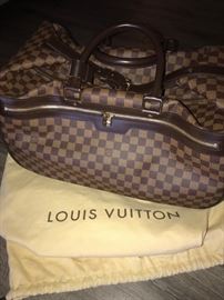 AUTHENTIC LOUIS VUITTON DAMIER EBENE EOLE 50 ROLLING DUFFLE