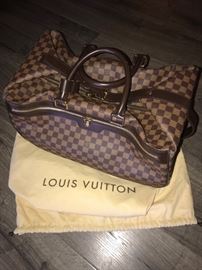 AUTHENTIC LOUIS VUITTON DAMIER EBENE EOLE 50 ROLLING DUFFLE