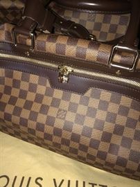 AUTHENTIC LOUIS VUITTON DAMIER EBENE EOLE 50 ROLLING DUFFLE