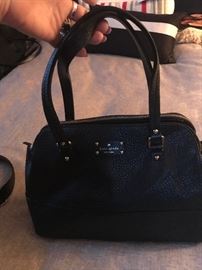 KATE SPADE BLACK LEATHER HANDBAG