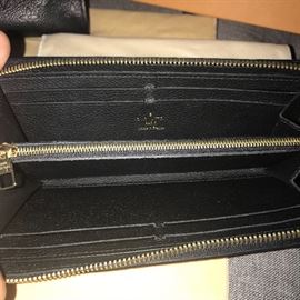 AUTHENTIC LOUIS VUITTON NOIR EMPREINTE CLEMENCE WALLET