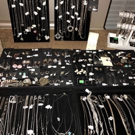 HUGE SELECTION OF STERLING SILVER JEWELRY 