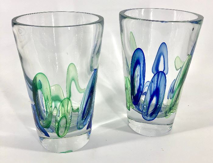 Svoboda Jaraslov Art Glass Vases https://ctbids.com/#!/description/share/74306