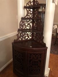 Beautiful corner carved display piece was $323 now $225