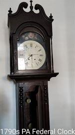 1790s Federal American grandfathers clock.