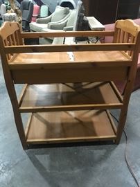 Wood baby changing table 