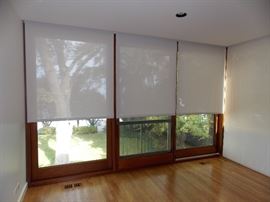 Custom Sliding Mahogany Patio Door ,  window , Blinds 