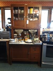 Hoosier Cabinet with original accessories.