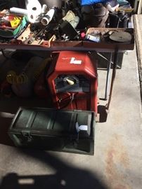 Lincoln welder and ammo box