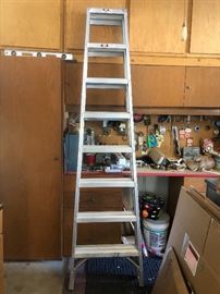 10 foot aluminum double sided ladder...