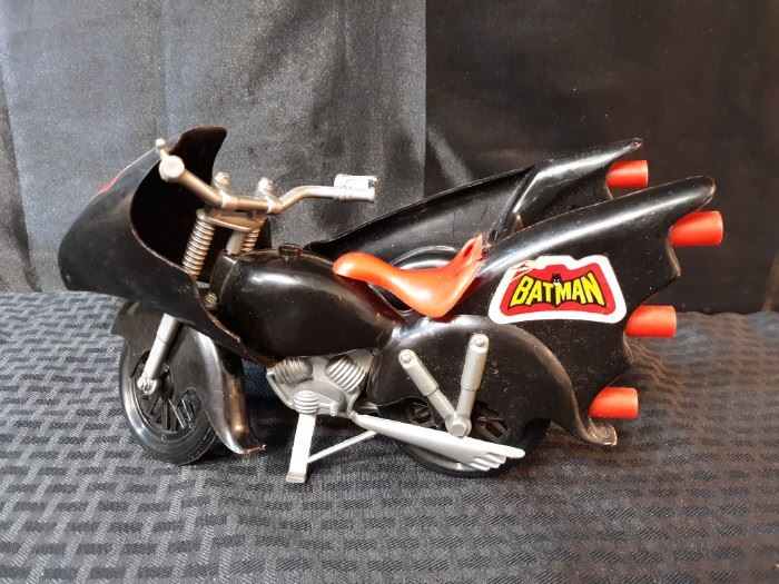 1970s Mego Batcycle with Sidecar