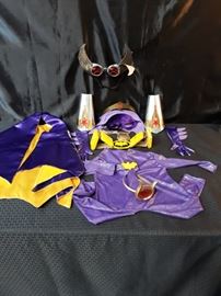 Childs Handmade Batgirl Costume wCape and Accessories