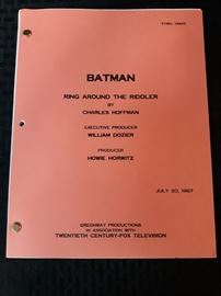 Batman Ring Around The Riddler by Charles Hoffman 1967 Final Draft Script