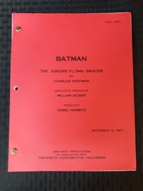 Batman The Jokers Flying Saucer by Charles Hoffman 1967 Final Draft Script