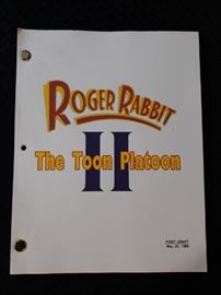 Roger Rabbit The Toon Platoon II 1989 First Draft Script