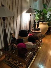 VINTAGE DESIGNER HATS! Lamps, Statues, Decorator Pieces, Coffee Table, Cocktail Table