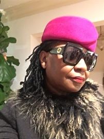 Vintage 80's Hats! Fuchsia! Wool! MINT! Sun Glasses!!